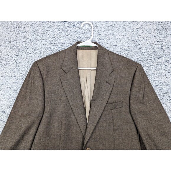 VTG Lauren Ralph Lauren Cashmere Wool Blazer Mens 40R Formal Office Career Brown - Picture 3 of 12